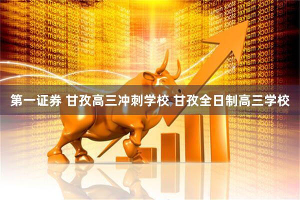 第一证券 甘孜高三冲刺学校 甘孜全日制高三学校